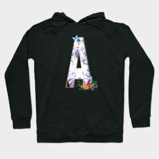 Name Initial Letter A with a Budgerigar Hoodie